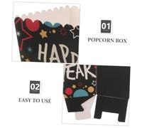 LRXIYODE 4 Pièces Boîtes Popcorn Écologiques Conteneurs Pop-corn Carton à Motifs Festifs Grandes Boîtes Snacks pour Fête et Soirée Cinéma Résistantes et Légères