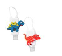 LRXIYODE 4 pièces Étui Silicone Bouteille Voyage pour Gel Lavant Garçon Fille Réutilisable sans Odeur Design Cartoon Lot