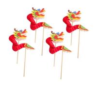 LRXIYODE 4 Pièces Grand Dragon Papier Chinois pour Décoration Fête Nouvel an Chinois Kit DIY Garçon Fille Guirlande de Dragon Rouge Lot pour Printemps et Photos Festives