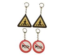 LRXIYODE 4 Pièces Key Chains For Bag Traffic Sign Decoration Unique Lightweight Key Ring Pendant For Purse Backpack Hanging Charm