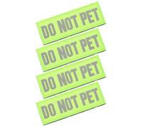 LRXIYODE 4 Pièces Patch Réfléchissant pour Chien en Nylon Vert, Résistant à l'usure, pour Harnais de Service et Promenade Nocturne en Toute Sécurité