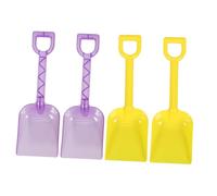 LRXIYODE 4 Pièces Set de Pelles de Plage Plastique Coloré pour Garçon Fille Jouets de Sable Sécurisés et Robustes Adaptés Plage Jardin et Piscine Outils Ludiques pour Petits Bâtisseurs