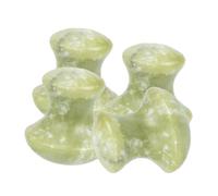 LRXIYODE 4pièces Guasha pour Visage Forme de Champignon Ensemble de Outils de Massage Facial Pierres Naturelles pour Soin du Visage du Corps