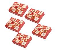 LRXIYODE 5 Pièces Boîte à Compartiments Vide pour Loterie DIY Boîte à Cadeaux Creusable pour Fête et Décoration Du Nouvel An