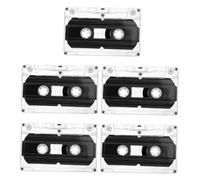 LRXIYODE 5 Pièces Cassette Audio Vierge Double Face avec Boîtier Transparent Robuste pour Enregistrement Musique et Voix Portable Design Rétro