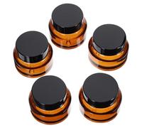 LRXIYODE 5 pièces Pots de Crème de Voyage Rechargeables Ambré avec Couvercle à Vis Petits Contenants Cosmétiques Portables pour Crèmes et Lotions Lot Couleur Aléatoire Couleur Aléatoire