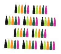 LRXIYODE 50 Pièces Halloween Witch Finger Nail Covers Fake Claws Cosplay Plastic Fingertips in Orange for Party and Role-Play