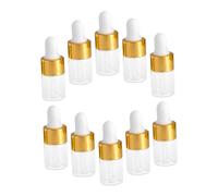 LRXIYODE 50 pièces Lot de Flacons Compte-gouttes Verre Transparent Petites Bouteilles Liquides Réutilisables pour Huiles Essentielles Compactes et Étanches pour Aromathérapie et Usage