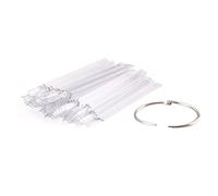 LRXIYODE 50 pièces Présentoir Nuancier Vernis à Ongles Support Fan Transparent avec Anneau Métallique Accessoire Manucure pour Nail Art Extensions et Pratique Professionnelle
