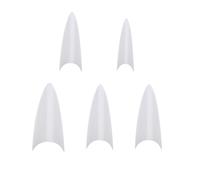 LRXIYODE 500 pièces Capsules Faux Ongles Acryliques Blanc Naturel Résistantes et Faciles à Façonner pour Art Ongles DIY et Salons de Manucure