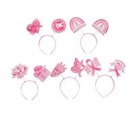 LRXIYODE 5pièces Lot De Bandeaux à Ruban Pour Fêtes Bandeau De Sensibilisation Au Cancer Du Sein Pour Femmes Accessoires Pour Cheveux Et Photos Pour Événements Et Réunions à Thème