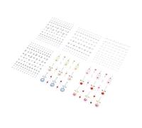 LRXIYODE 6 feuilles Autocollants de Visage et Perles Acrylique Résine Décoration Sourcils et Front pour Festivals Maquillage Bijoux Adhésifs Confortables et Réutilisables