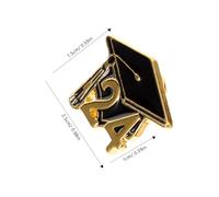 LRXIYODE 6 Pièces Épingles Chapeau Diplômé Broches Doctorat Accessoires Unisexe pour Étudiants Souvenir Académique