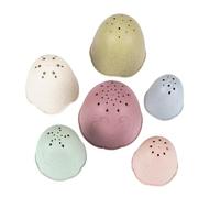 LRXIYODE 6 pièces Jouets de Bain Éducatifs Œuf Tasses Empilables Résistantes Aux Chocs pour Garçon Fille Stimule Intelligence et Sensorielles Cadeau pour Garçons et Couleur Aléatoire
