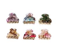 LRXIYODE 6 pièces Pinces à Cheveux Glisse Acrylique Accessoires de Mode et Filles Petites Barrette Stylées pour Usage et Occasions Spéciales