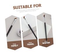 LRXIYODE 6 pièces Set Pinceaux Maquillage Yeux Pinceaux Biseautés Eyeliner Plat Correcteur et Flexible pour Usage Professionnel et Voyage