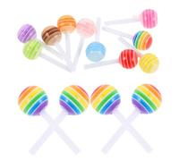 LRXIYODE 60 Pièces Lollipops Charms For Nails Mini Resin Candy Nail Art Accessories Small Sweet Manicure Decorations For Women DIY Party
