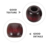 LRXIYODE 60 Pièces Lot de 60 Perles à Gros Trou 8 MM en Bois Synthétique pour Tresses Dreadlocks, Kit Accessoires DIY Légers pour Bijoux de Cheveux et Loisirs Créatifs, pour Coiffures