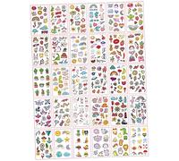 LRXIYODE 60feuilles Décalcomanies Temporaires Dessin Animé Tatouages Corps Lavables Jolis Autocollants