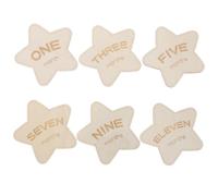 LRXIYODE 6pièces Cartes De Jalons Mensuels Pour Bois Étoile Double Face Pour Photos Spéciales Et Souvenirs Enfance