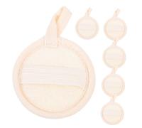 LRXIYODE 6pièces Disques Luffa Ronds pour Visage et Corps Exfoliants Naturels pour Nettoyage Pores Démaquillant sans Savon