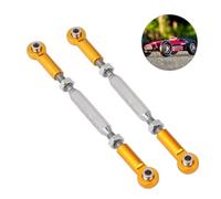 LRXIYODE 6pièces Tringles de Direction Rc Réglables Alliage Aluminium Jaune Tiges de Traction Robustes pour Redcat Hsp Zd Racing Hpi Hobao Buggy Camion Tout-Terrain