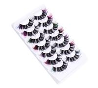 LRXIYODE 7 paires Faux Cils Colorés Grappes DIY Extensions de Cils Courbés Maquillage de Scène Mariage et Fêtes