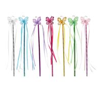 LRXIYODE 7 Pièces Baguettes Magiques Ailes Bâtons de Fée Colorés pour Garçon Fille Accessoires de Fête Anniversaire et Cosplay Princesse Décoration Fantaisie pour Petites Filles