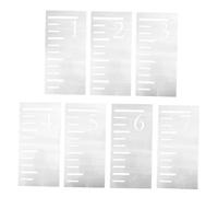 LRXIYODE 7 pièces Règle de Mesure Hauteur Garçon Fille Plastique Pet Pochoir Creux Réutilisable Pour Suivi Croissance Garçon Fille