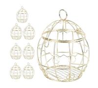 LRXIYODE 8 pièces Boîte à Bonbons Métallique Forme de Cage à Oiseaux Creuse Décoration Élégante pour Mariage et Fête Contenant pour Friandises et Cadeaux Invités