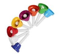 LRXIYODE 8 pièces Cloches à Main Colorées Métal pour Garçon Fille Notes Diatoniques Musical Éducatif pour Apprentissage du Rythme pour Fête Église Chorale et Anniversaire