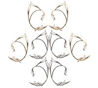 LRXIYODE 8 Pièces Elf Ear Non Piercing Lightweight Alloy Clip Earrings For Renaissance Party Wedding Fashion Flexible Mix Left Right