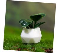 LRXIYODE 8 pièces Miniature Bonsai Plants for Dollhouse Decoration Smooth Surface Mini Potted Plant Models for Home Desktop Ornaments