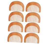 LRXIYODE 8 pièces Peigne Bois Anti-statique Mini Peignes Portables pour Coiffure Femmes Soin Du Chevelu Léger et Doux