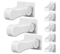 LRXIYODE 8pcs Serrures de Sécurité pour Poignée de Porte Bébé Adhésif Verrou de Porte en Abs Blanc Protection Garçon et Filles pour Levier