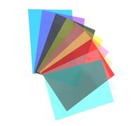 LRXIYODE 9pièces Lot de Filtres De Couleur PVC pour Éclairage Filtres Gels Transparants Multicolores pour Studio Photo Théâtre Vidéo Et Éclairage Scénique Professionnel