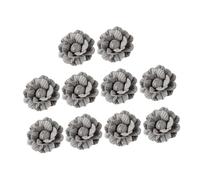 LRXIYODE Accessoires de Décoration DIY Camélias en Cuir Microfibre 10 Pièces Gris pour Vêtements Broches et Accessoires Vestimentaires Craftsmanship