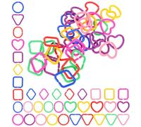 LRXIYODE Anneaux à Maillons Géométriques en Plastique 100 Pièces pour Bébé D’Éveil Sensoriel et Développement Motricité Fine Chaîne Ludique Éducative pour Crèche et Maison