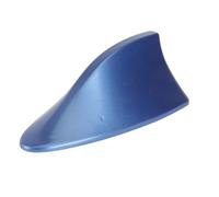 LRXIYODE Antenne Aileron de Requin pour Voiture et SUV en Plastique Bleu Bande Adhésive Double Face, Amélioration du Signal Radio FM Am, Décoration Moderne pour Toit de Véhicule