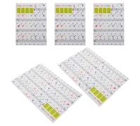 LRXIYODE Autocollants pour Touches de Piano 88 Touches en Pvc Transparent, 5 Feuilles Amovibles Notation Musicale Colorée, Marqueurs de Notes pour Clavier Électronique et Piano