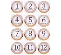 LRXIYODE Autocollants Souvenirs Mensuels Bébé 1 à 12 Mois Accessoires Photo Étiquettes Papier pour Premières Étapes de Vie Décoration Photographique Garçon et Filles Présent Naissance