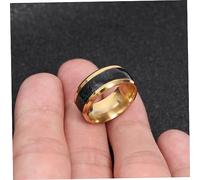 LRXIYODE Bague De Doigt Ronde 8 Mm En Acier Inoxydable Décoloration Due à La Chaleur Élégante Anneau Doré Pour Anniversaire