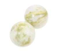 LRXIYODE Balles de Massage en Jade pour Exercice des Mains Portables Boules de Santé Chinoises pour Personnes Âgées Soulagement Du Stress et Stimulation Musculaire