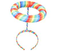 LRXIYODE Bandeau D’Ange Lumineux pour Garçon et Filles Serrage-Tête Cosplay Réutilisable Halo Arc-en-Ciel Accessoire de Déguisement pour Fête Carnaval et Photo Bandeau Délicat pour