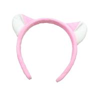 LRXIYODE Bandeau Oreilles de Chat Rose Non Déformable Accessoire Animal pour Fête Cosplay Performance