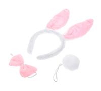 LRXIYODE Bandeau Oreilles Lapin Peluche Rose Accessoire Costume Lapine pour Fête Pâques Bandeau Cheveux Antidérapant pour Adultes