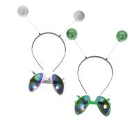 LRXIYODE Bandeaux Extraterrestres Décoratifs avec Lunettes Colorées Rigolotes Accessoires Costume Fête Carnaval Halloween Adulte