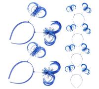 LRXIYODE Bandeaux Pour Perruques Bleus Roi 6 Pièces Taille Unique Légers Confortables Garçon Et Filles Fête Anniversaire Cosplay