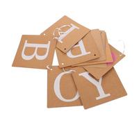 LRXIYODE Bannière de Révélation « Garçon ou Fille » en Papier Kraft Marron, Guirlande pour Shower et Fête d'Anniversaire, Accessoire Décoratif Réutilisable pour Décoration Gender Reveal,