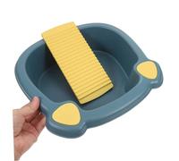 LRXIYODE Bassin à Linge Petit Format avec Planche Ver Intégrée Bac PP pour Lavage Main Bain Nettoyage Maison Design Cartoon Ludique Bleu